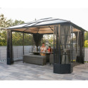 Pergola de jardin Savino en aluminium anthracite et polycarbonate 8mm – SOJAG