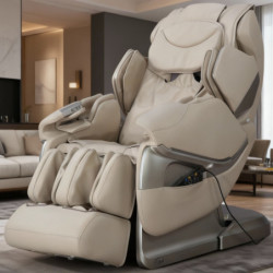 Fauteuil massant 3D corps complet chauffant - Zero Gravity - Bluetooth - Luxe K86-1 crème - KÔSU