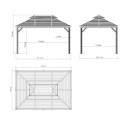 Tonnelle de jardin Mykonos 299x425cm en aluminium thermolaqué – SOJAG