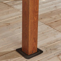 Tonnelle de jardin Valencia 363x363cm en aluminium aspect bois – SOJAG