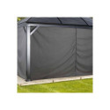 Rideaux occultants en polyester gris pour pergolas Moreno 3x4 et Mykonos 10x14 - SOJAG