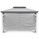 Rideaux occultants en polyester champagne pour pergola Messina 10x12 - SOJAG