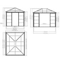 Jardin d’hiver Castel 362x298cm en aluminium et polycarbonate avec stores – SOJAG