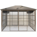 Jardin d’hiver Castel 362x298cm en aluminium et polycarbonate avec stores – SOJAG