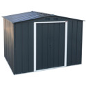 Abri en métal parois hautes anthracite Titan Premium 4,77m² DURAMAX + kit ancrage