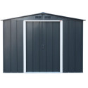 Abri en métal parois hautes anthracite Titan Premium 4,77m² DURAMAX + kit ancrage