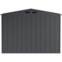 Abri en métal parois hautes anthracite Titan Premium 4,77m² DURAMAX + kit ancrage