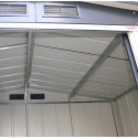 Abri en métal parois hautes anthracite Titan Premium 4,77m² DURAMAX + kit ancrage