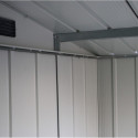 Abri en métal parois hautes anthracite Titan Premium 4,77m² DURAMAX + kit ancrage