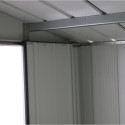 Abri en métal parois hautes anthracite Titan Premium 4,77m² DURAMAX + kit ancrage