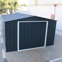 Abri en métal parois hautes anthracite Colussus 7,79m² DURAMAX + kit ancrage