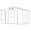 Abri en métal parois hautes anthracite Colussus 7,79m² DURAMAX + kit ancrage