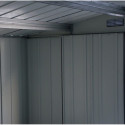 Abri en métal parois hautes anthracite Colussus 9,74m² DURAMAX + kit ancrage