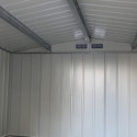 Abri en métal parois hautes anthracite Colussus 9,74m² DURAMAX + kit ancrage