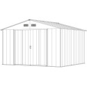 Abri en métal parois hautes anthracite Colussus 9,74m² DURAMAX + kit ancrage