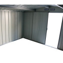 Abri en métal parois hautes anthracite Colussus 11,69m² DURAMAX + kit ancrage