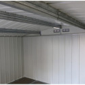 Abri en métal parois hautes anthracite Colussus 11,69m² DURAMAX + kit ancrage