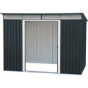 Abri en métal anthracite avec puits de lumière Skylight 4,84m² DURAMAX + kit ancrage