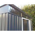 Abri en métal anthracite avec puits de lumière Skylight 4,84m² DURAMAX + kit ancrage