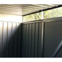Abri en métal anthracite avec puits de lumière Skylight 4,84m² DURAMAX + kit ancrage