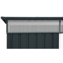 Abri en métal anthracite avec puits de lumière Skylight 4,84m² DURAMAX + kit ancrage