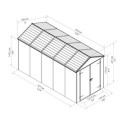 Abri de jardin RUBICON 7m² en aluminium et polycarbonate - Palram