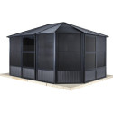 Pavillon Charlestone 384x384cm en aluminium et acier galvanisé - SOJAG	