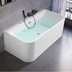 Baignoire balnéo tablier inclus - blanc mat -  Matthia - DOCCELLI