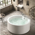Baignoire balnéo îlot ronde 150cm - robinetterie – Rondya - DOCCELLI