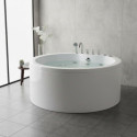 Baignoire balnéo îlot ronde 150cm - robinetterie – Rondya - DOCCELLI