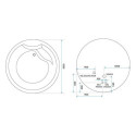 Baignoire balnéo îlot ronde 150cm - robinetterie – Rondya - DOCCELLI
