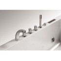 Baignoire balnéo duo antidérapante - robinetterie + tablier + coussins - 185x120cm - Inaya  - DOCCELLI 