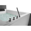 Baignoire balnéo duo antidérapante - système air 1500W + eau - jet cascade - 185x120cm - Aysel - DOCCELLI 