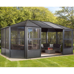Pavillon Charlestone 384x594cm en aluminium et acier galvanisé - SOJAG	