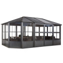 Pavillon Charlestone 384x594cm en aluminium et acier galvanisé - SOJAG	
