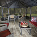 Pavillon Charlestone 384x594cm en aluminium et acier galvanisé - SOJAG	