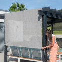 Pergola Yamba 14,6m² en aluminium anthracite avec store rétractable - SOJAG