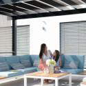 Pergola Yamba 14,6m² en aluminium anthracite avec store rétractable - SOJAG
