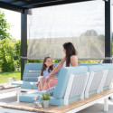 Pergola Yamba 14,6m² en aluminium anthracite avec store rétractable - SOJAG