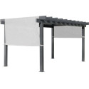 Pergola Yamba 14,6m² en aluminium anthracite avec store rétractable - SOJAG
