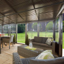 Pavillon adossé Charlestone 309x404cm en aluminium et acier galvanisé - SOJAG