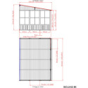 Pavillon adossé Charlestone 309x404cm en aluminium et acier galvanisé - SOJAG