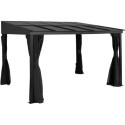 Tonnelle adossée St. Barth 363x298cm en aluminium et polycarbonate 8mm - SOJAG
