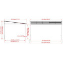 Tonnelle adossée St. Barth 424x296cm en aluminium et polycarbonate 8mm - SOJAG