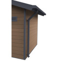 Kit gouttières anthracite - pack prêt à la pose pour abri PREMIUM Woodlife Garden double pentes 19,22m²