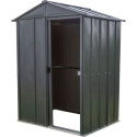 Abri de jardin 1,5m² toit double pente en acier galvanisé anthracite Spacemaker