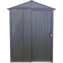 Abri de jardin 1,5m² toit double pente en acier galvanisé anthracite Spacemaker