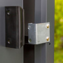 Abri de jardin 1,5m² toit double pente en acier galvanisé anthracite Spacemaker