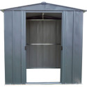 Abri de jardin 2,5m² toit double pente en acier galvanisé anthracite Spacemaker