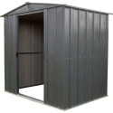 Abri de jardin 2,5m² toit double pente en acier galvanisé anthracite Spacemaker